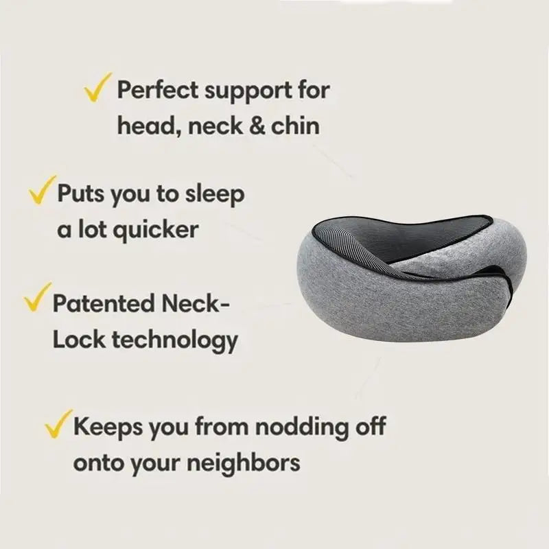 Memory Foam Neck Pillow Cervical Vertebra Travel Portable Noon Break Aircraft U Type of Pillow Sleep Camping Pillow Carry Bag