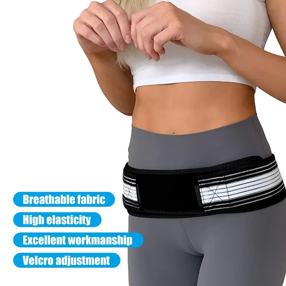 Waist Belt Sacroiliac SI Joint Hip Belt Lower Back Support-Hip Braces for Hip Pain Pelvic Support Belt Sciatica Pelvis Lumbar